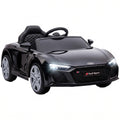 Voiture Électrique Enfants 12V Audi R8 Spyder, Véhicule Électrique, 2 Moteurs, Télécommande 2,4G, Batterie Lithium, Noir-0
