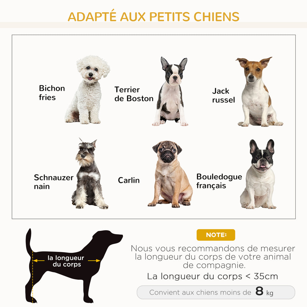 Canapé pour chien canapé pour animal de compagnie pieds effilés en bois revêtement tissu 72 x 44 x 31 cm - gris-3