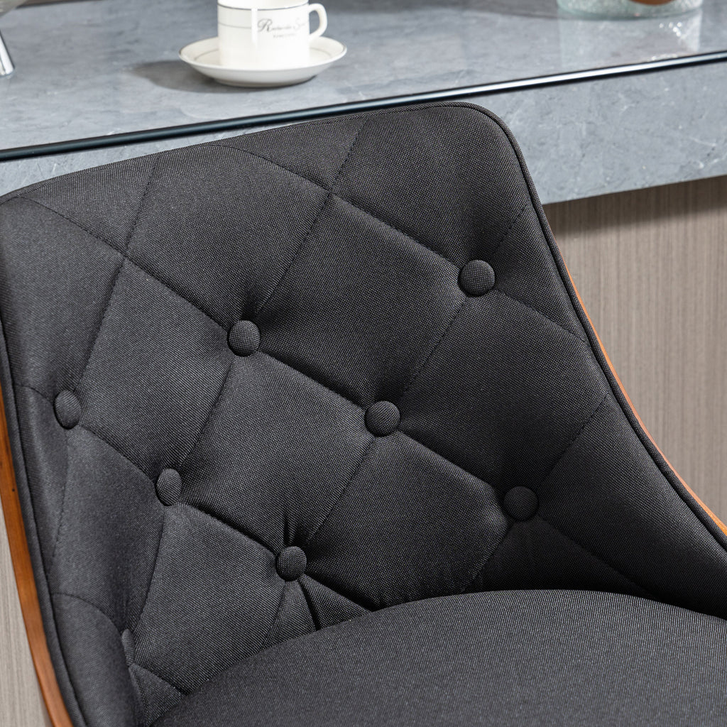 Lot de 2 tabourets de bar réglable en hauteur rotatif sur 360° avec repose-pieds, tissu capitonné-6