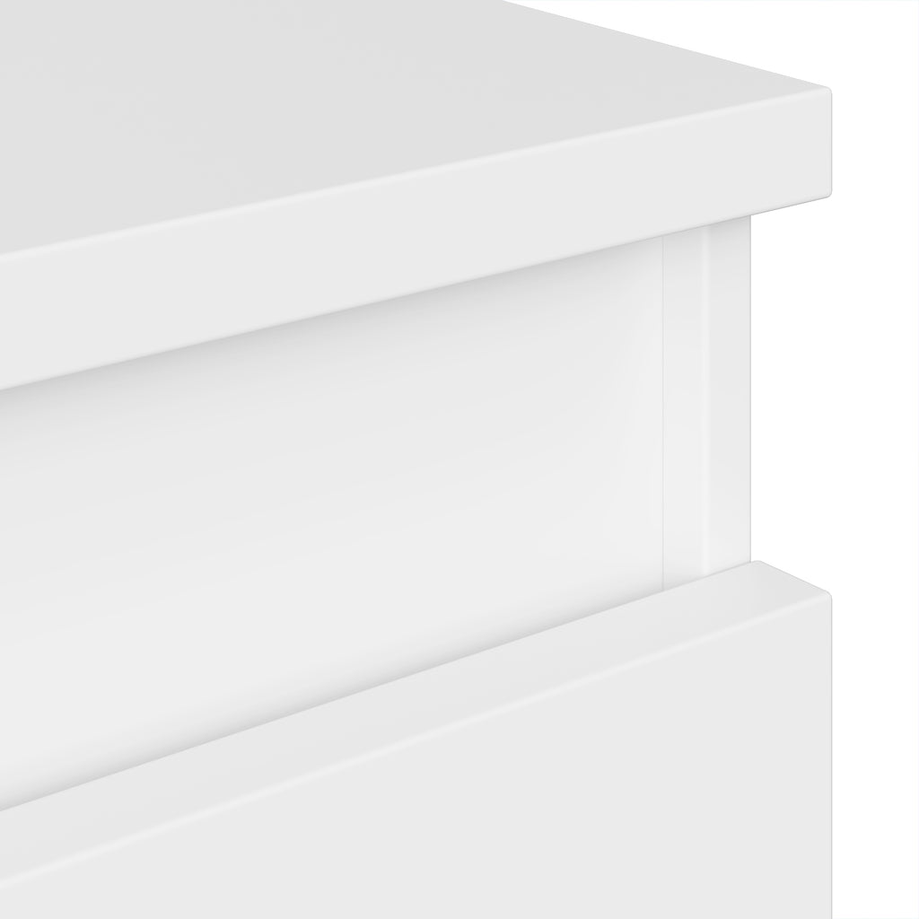 Lot de 2 Tables de Chevet, Tables d'Appoint avec 2 Tiroirs, Style Moderne, pour Chambre, Salon, 40 x 34 x 46,5 cm, Blanc-9