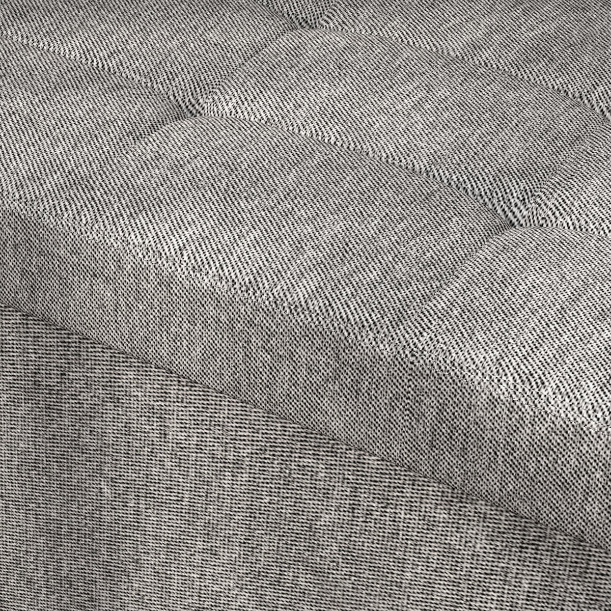 Banc de rangement pouf de rangement pliable bout de lit repose-pieds avec couvercle 76L x 38l x 38H cm gris clair-8