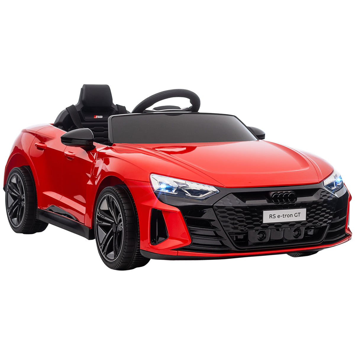 Voiture électrique enfant 12 V - véhicule électrique avec télécommande parentale fournie - V. Max. 5 Km/h - effets sonores, lumineux - Audi RS E-tron GT rouge-0