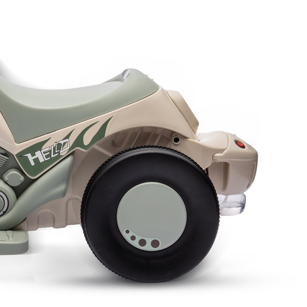 Moto électrique enfants 2-5 ans, 3 roues, 6 V, 3 km/h, avec fonction de bulles, effets lumineux et sonores, blanc crème-7