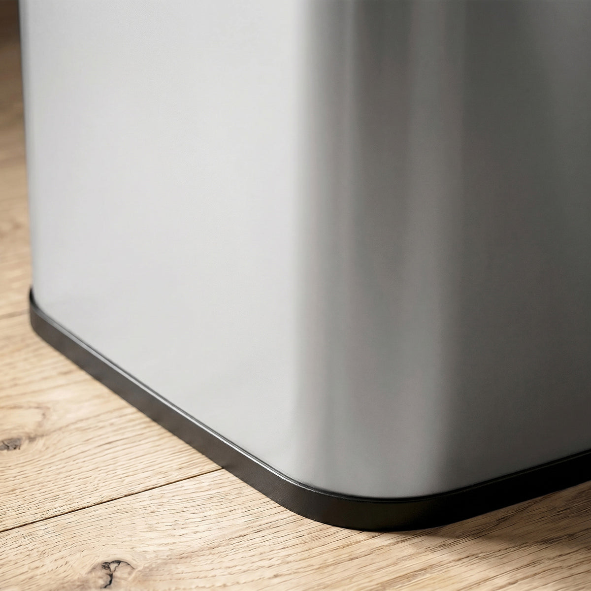 Poubelle de cuisine automatique 48L en acier inoxydable, couvercle à fermeture en douceur, 33x25x69cm, argent-9