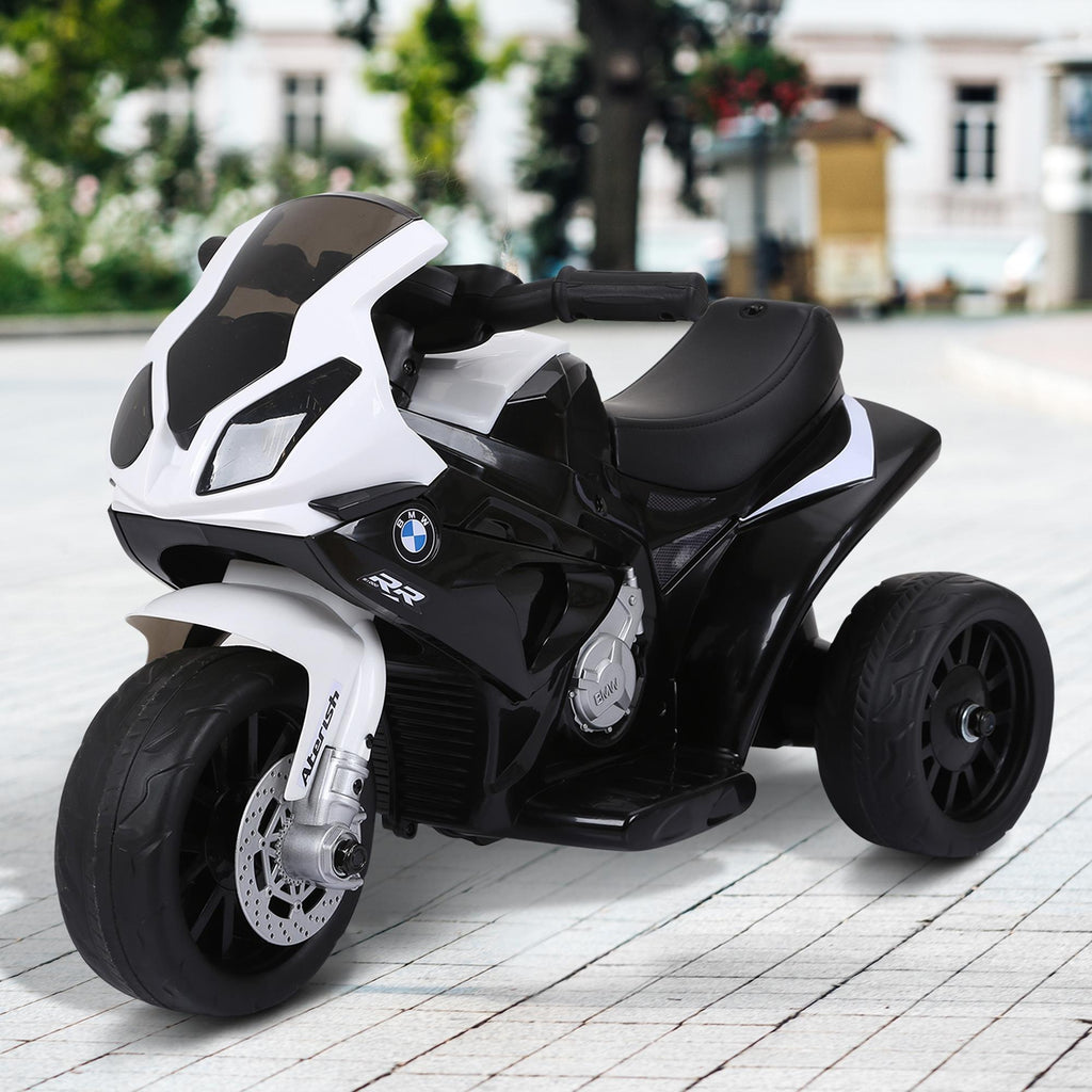 Moto électrique enfants sous licence BMW S1000 RR, 3 roues, 6V et 2,5 Km/h, voiture électrique enfants avec effets lumineux et sonores, moto enfant, charge max. 20 kg, noir-9