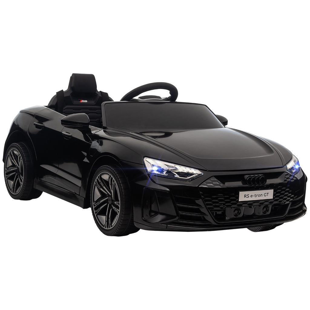 Voiture électrique enfant 12 V - véhicule électrique avec télécommande parentale fournie - V. Max. 5 Km/h - effets sonores, lumineux - Audi RS E-tron GT noir-0