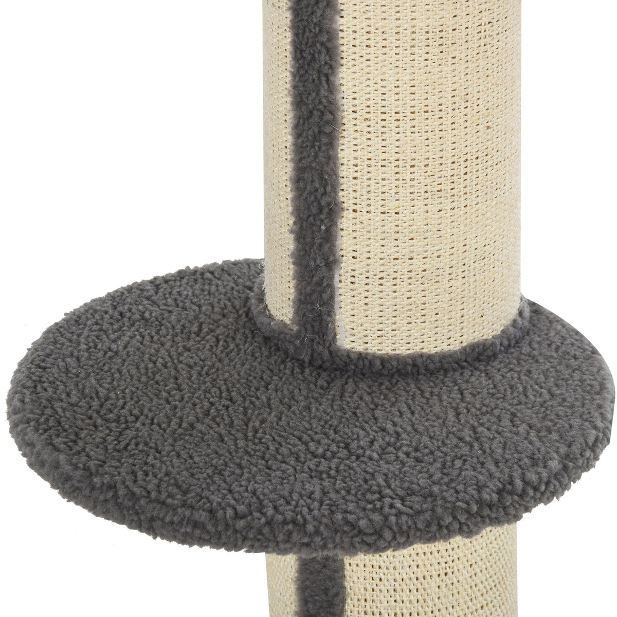 Arbre à chat, arbre à grimper griffoir pour chat, tissu bouclette, centre d'activités 2 plate-formes gris-8