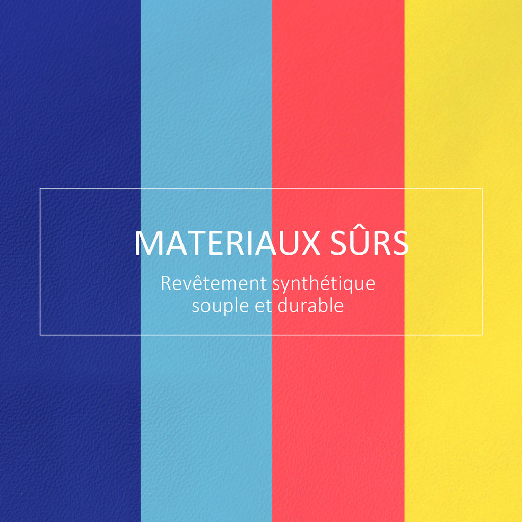 4 Blocs de construction XL - modules de motricité - jouets éducatifs - parcours motricité enfant mousse EPE polyuréthane, bleu, jaune, rouge-4