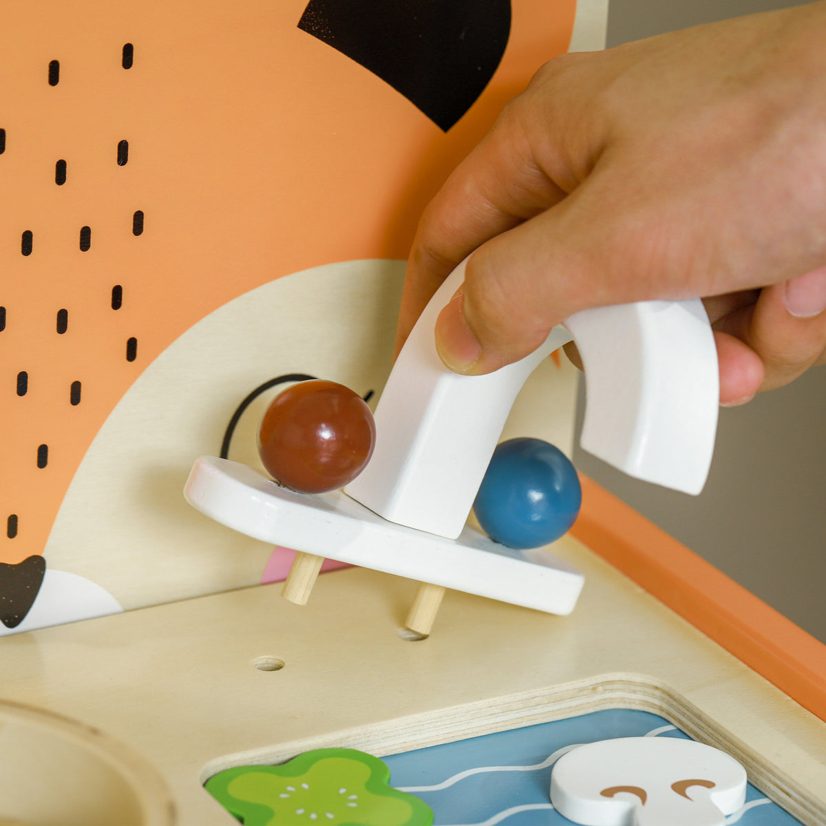 Mini-cuisine en bois jouet enfant avec 12 accessoires poêle spatule condiments fruits légumes - pour 3-5 ans --6