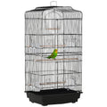 Cage à oiseaux volière avec mangeoires perchoirs plateau excrément amovible cage pour canaris perruches perroquets 46,5 x 35,5 x 92 cm noir-0