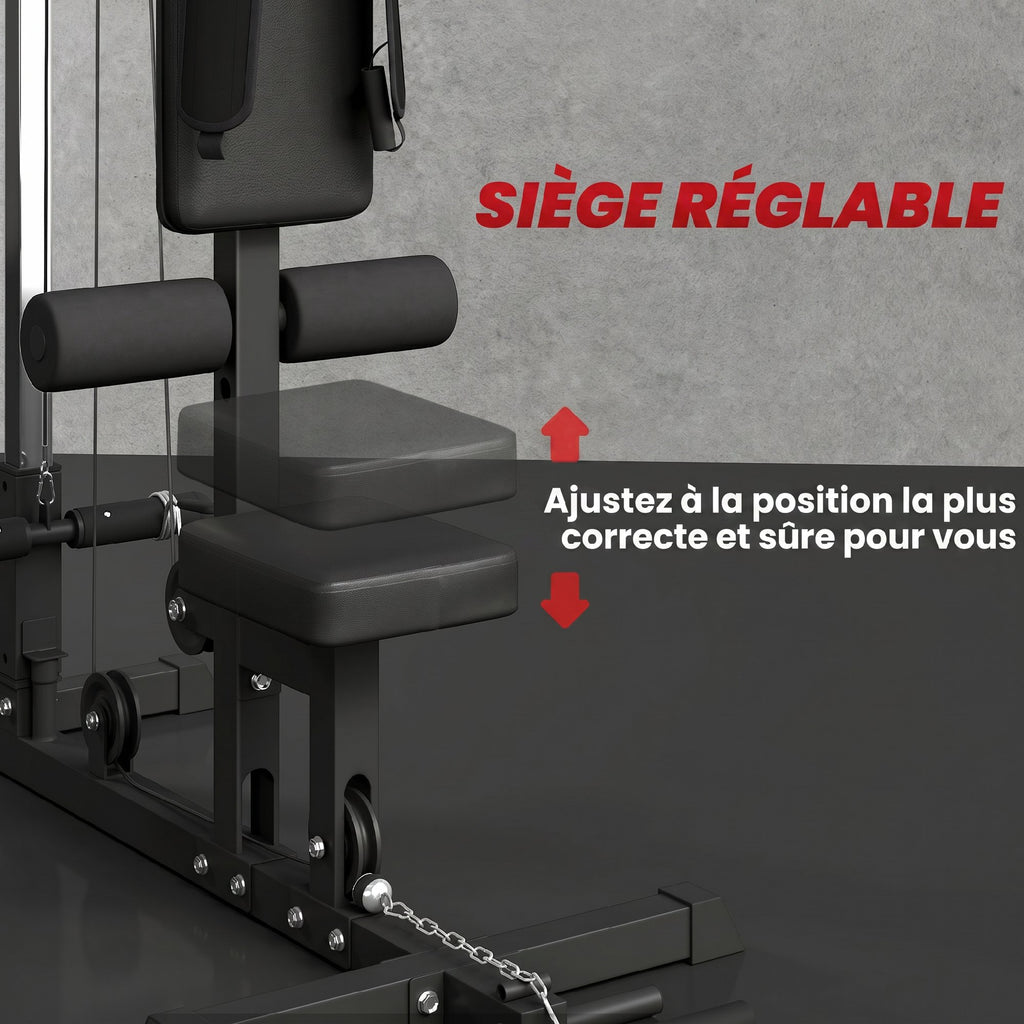 Station de musculation Station à Poulie, tirage poitrine - lat pulldown machine - banc de musculation Musculation-5
