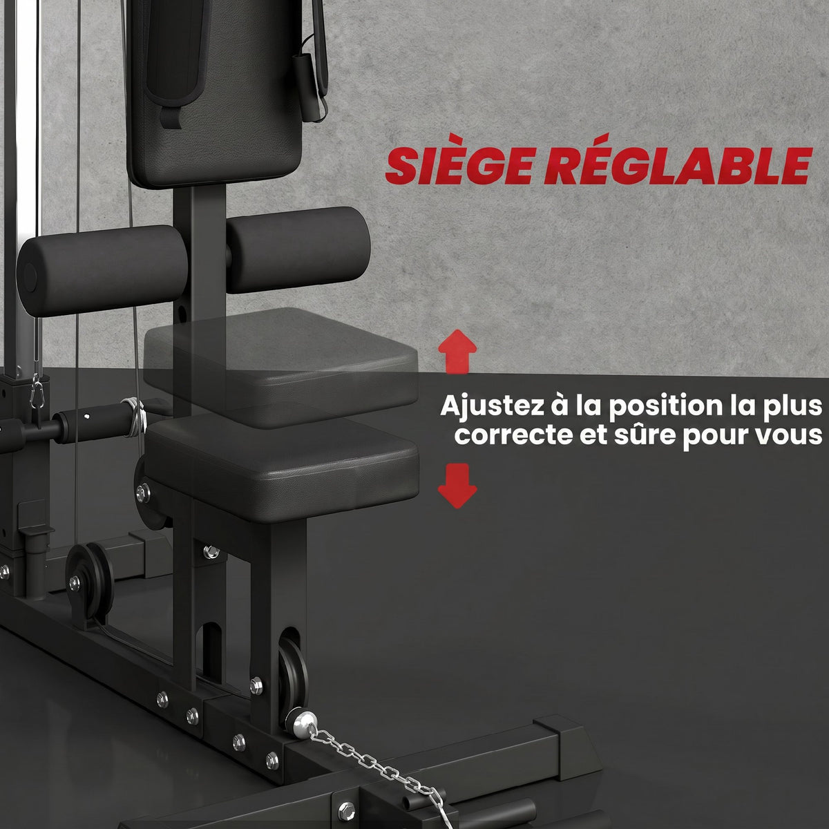 Station de musculation Station à Poulie, tirage poitrine - lat pulldown machine - banc de musculation Musculation-5
