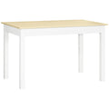 Table de salle à manger design moderne bicolore avec grand plateau 4-6 personnes en bois dim. 119L x 70l x 75H cm-0