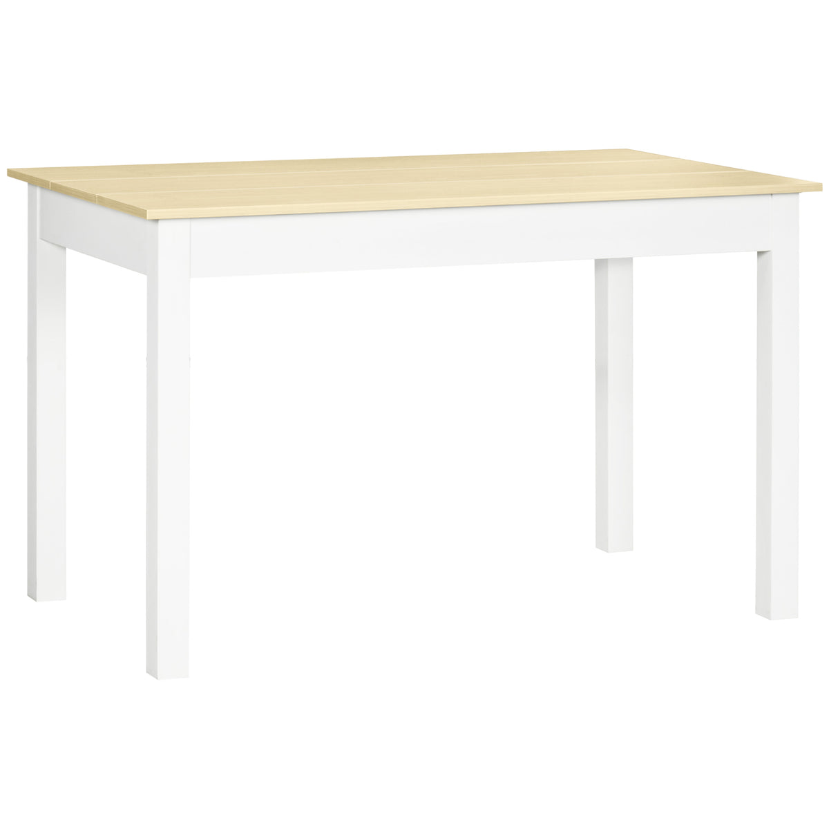 Table de salle à manger design moderne bicolore avec grand plateau 4-6 personnes en bois dim. 119L x 70l x 75H cm-0
