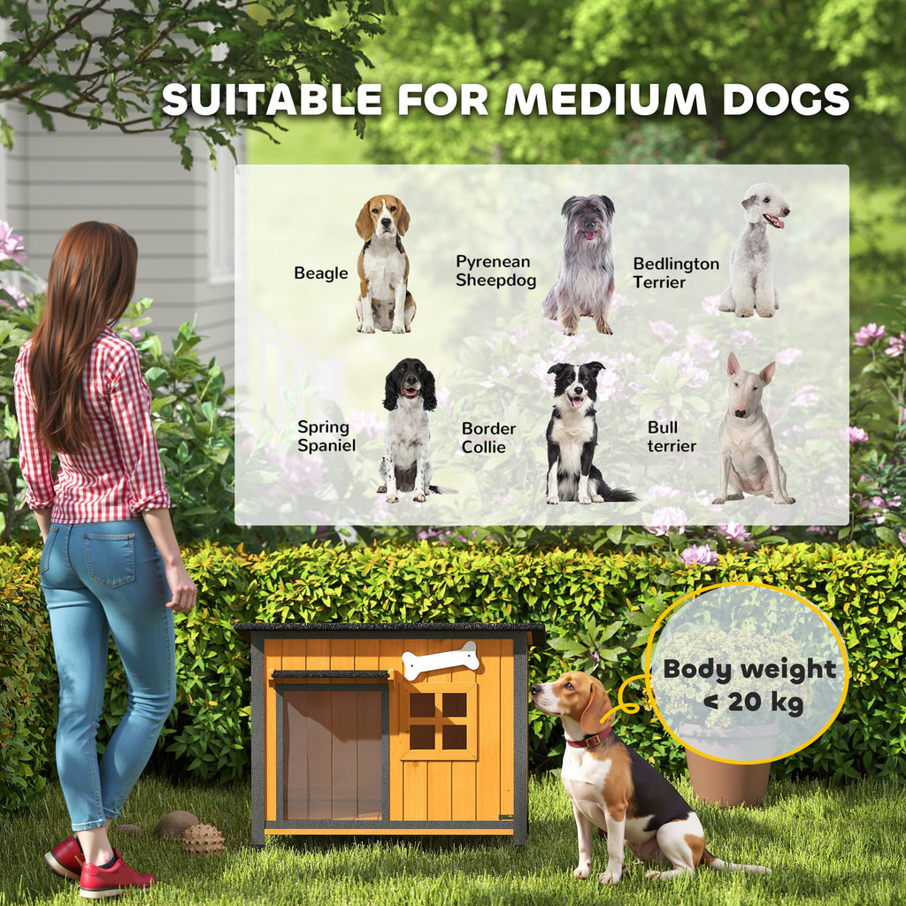 Niche pour chien extérieure résistante aux intempéries cabane pour chien avec plancher amovible-8