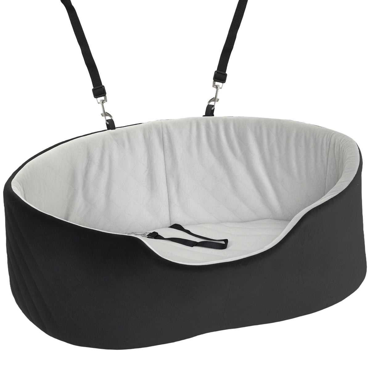 Siège auto pour chien avec ceinture de sécurité et fixation siège de voiture pour chien rembourré 77 x 43 x 28 cm noir-0
