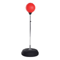Sac de Frappe sur Pied Punching ball sur pied réglable en hauteur 126-144 cm avec gants, pompe et base de lestage pour adolescents et débutants rouge-0