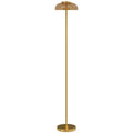 Lampadaire sur pied de salon, lampe salon LED avec lumière chaude 3000 K et interrupteur à pied, Ø25x134cm, ton laiton-0