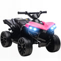 Quad électrique enfant 6V, voiture électrique enfants ATV, musique et phares LED, pour 18 à 56 mois, 70 x 42 x 45 cm, rose-0