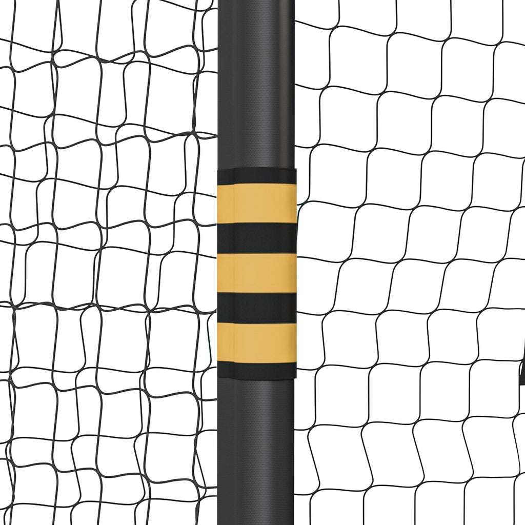 But de Football pour Enfant et Adulte 3 x 2 m, Envoloppé Mousse de Protection, 7 Piquets de Sol, Filet en PE, Jaune-8