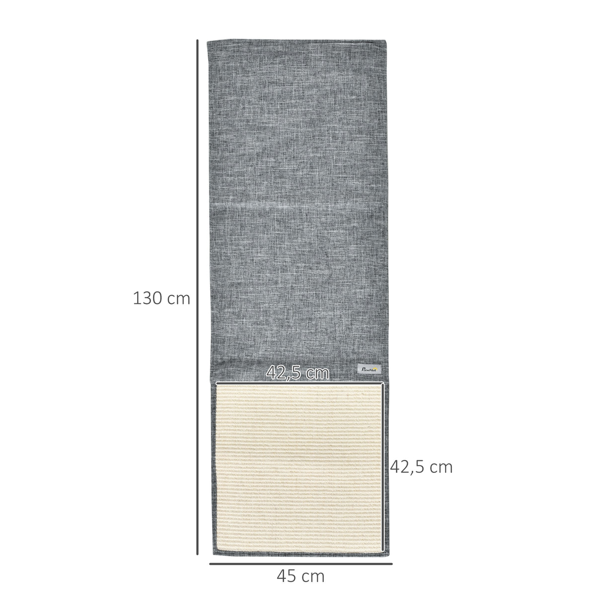Tapis griffoir Chat Tapis à gratter en sisal Protection canapé Meuble Sol Lot de 2 pcs 130 x 45 cm Gris-2