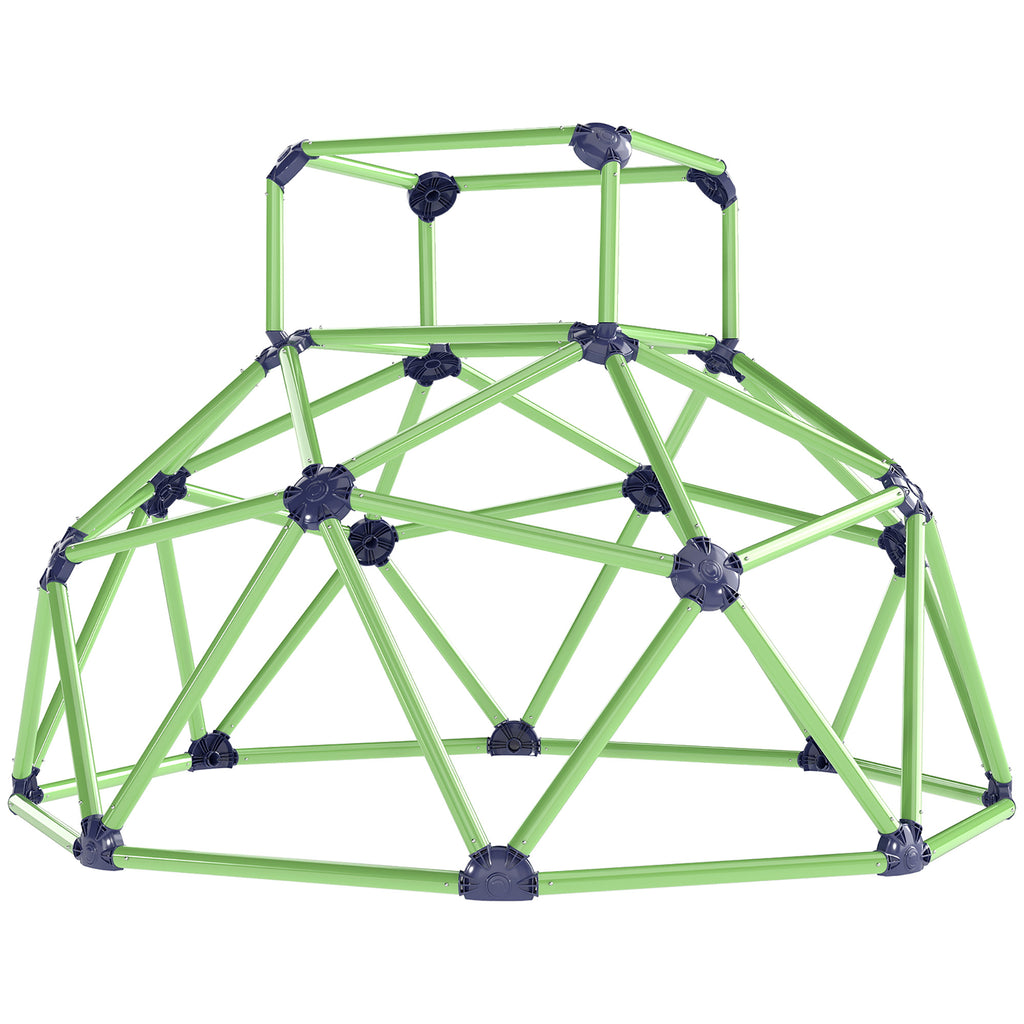 Dôme d'escalade enfant 183 cm, cage à grimper, intérieure et extérieure, charge 90 kg, assemblage facile, vert-0