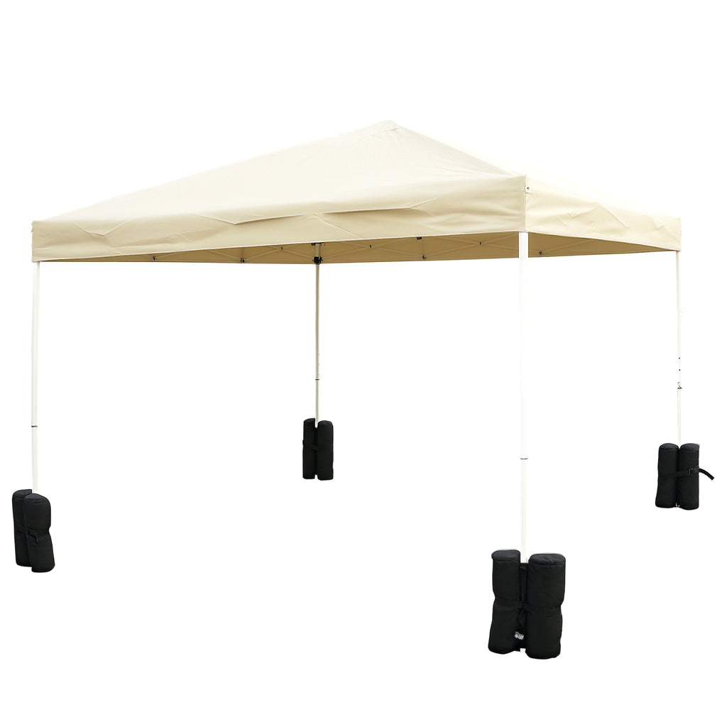 Lot 4 sacs de lestage de fixation pour tonnelle parasol pavillon, poids de lestage de pavillon, volume max. 15 kg, noir-0