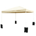 Lot 4 sacs de lestage de fixation pour tonnelle parasol pavillon, poids de lestage de pavillon, volume max. 15 kg, noir-0