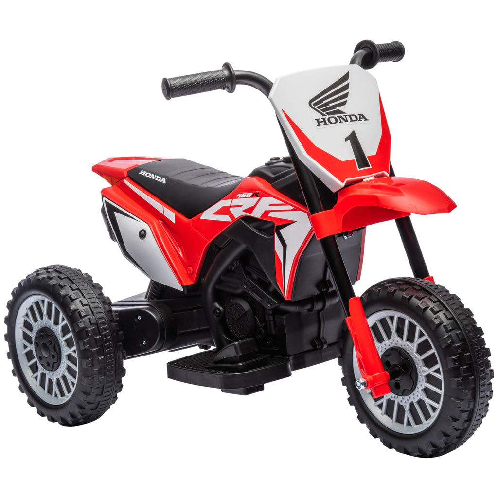 Moto cross éléctrique pour enfant licence Honda CRF450RL 3 roues batterie 6V enfants 18-36 mois rouge-0