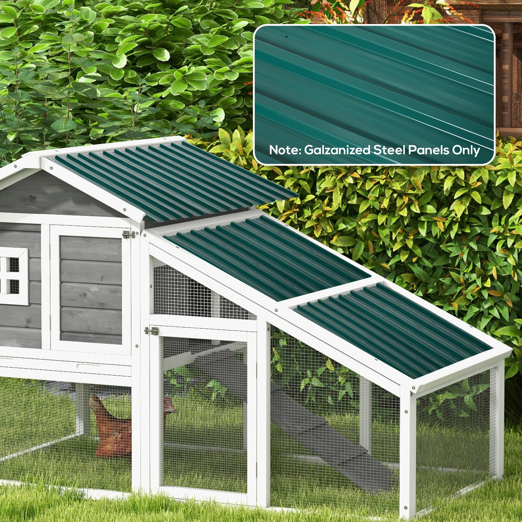 Lot de 12 panneaux en acier galvanisé Résistant aux Intempéries, vert, dim. d'un panneau 129L x 45l cm-9