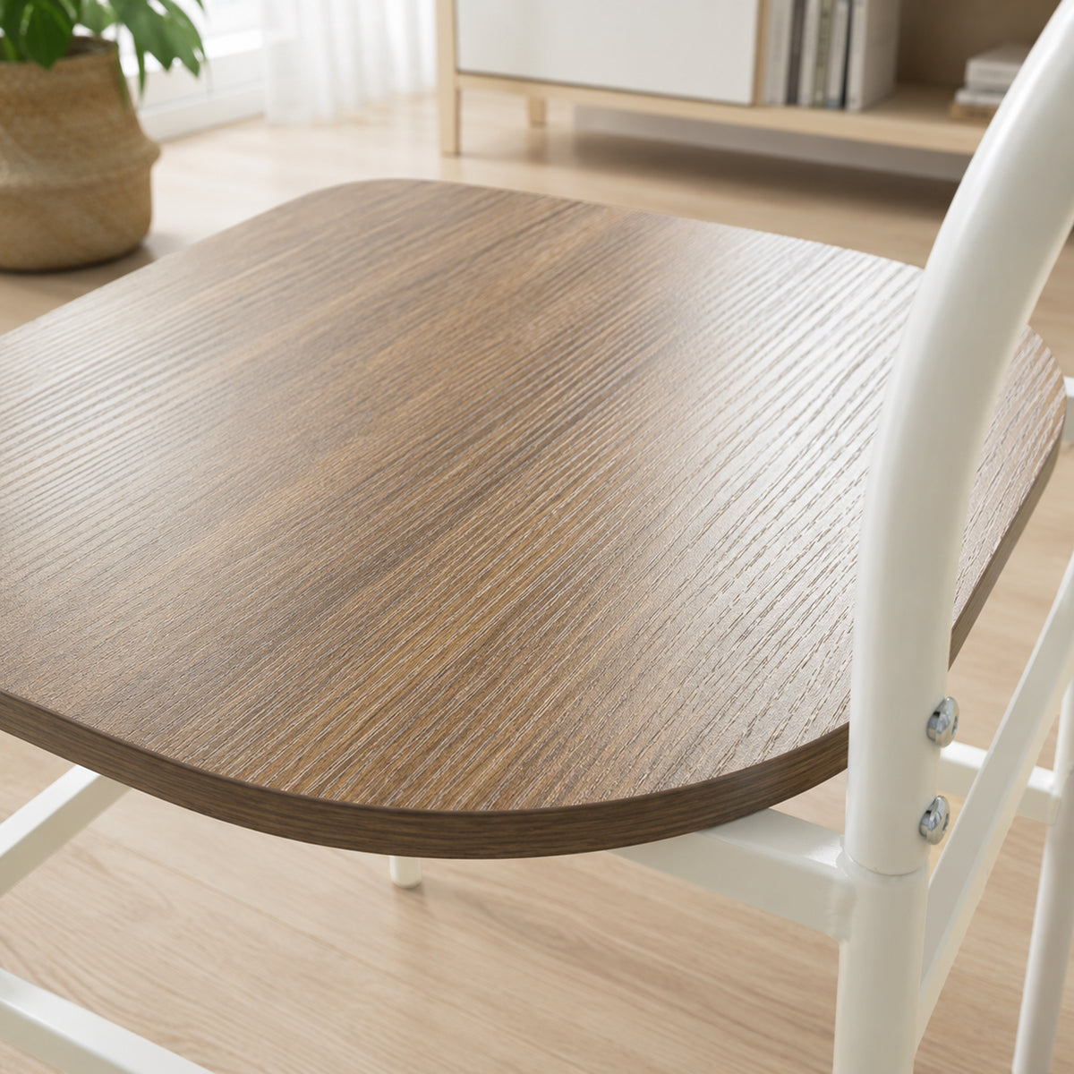 Ensemble table salle à manger avec 4 chaises, table de cuisine avec chaises pour 4 personnes, cadre en métal, naturel-9