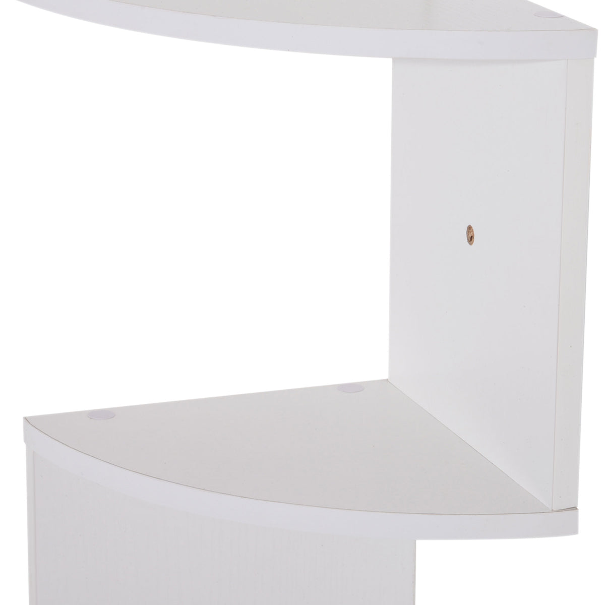 Étagère d'angle Murale de Rangement Forme Zigzag 20L x 20l x 126H cm 5 Niveaux Bois Blanche-7