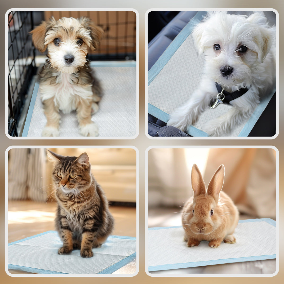 Lot de 80 tapis d'entraînement pour chien, étanche, 6 couches avec surface à séchage rapide, protection, 60 x 60 cm-6