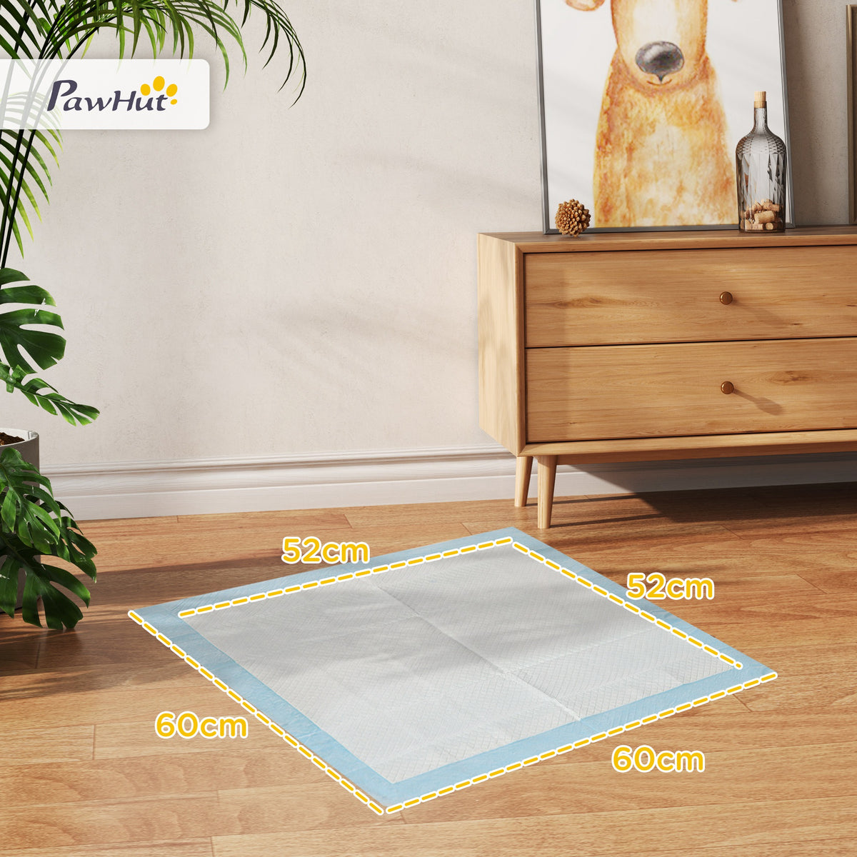 Lot de 80 tapis d'entraînement pour chien, étanche, 6 couches avec surface à séchage rapide, protection, 60 x 60 cm-2