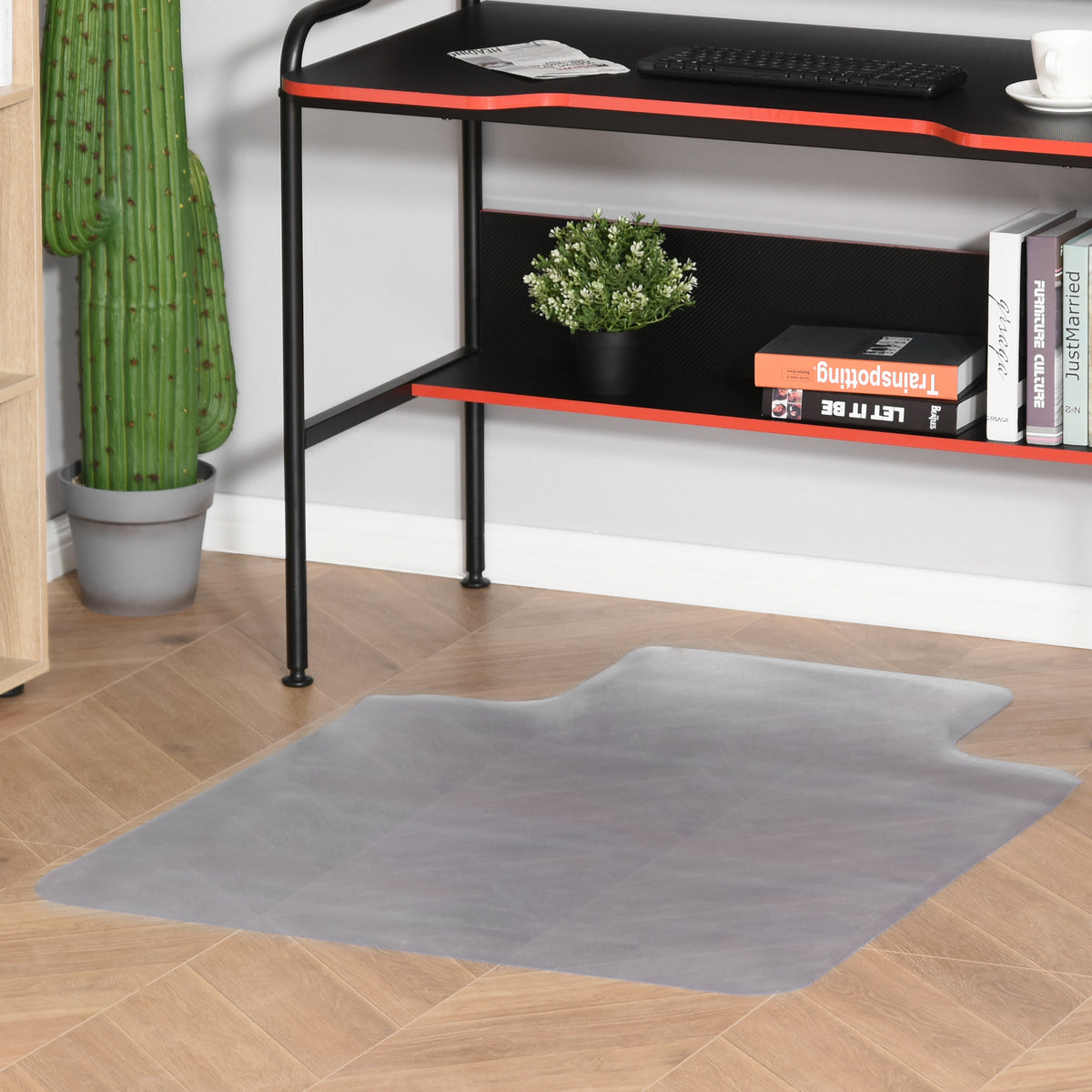 Tapis chaise de bureau 90 x 120 cm antidérapant, tapis de sol bureau résistant aux rayures, transparent-5