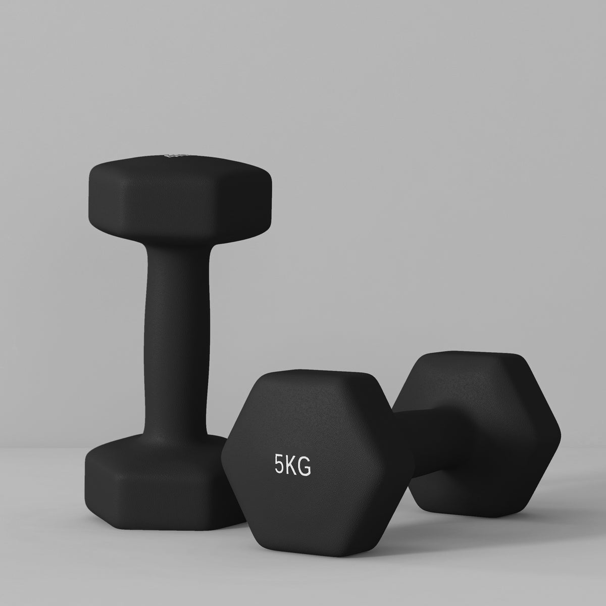 Lot de 2 haltères hexagonales avec poignée antidérapante pour l'entraînement à la maison, 2 x 5kg, noir-7
