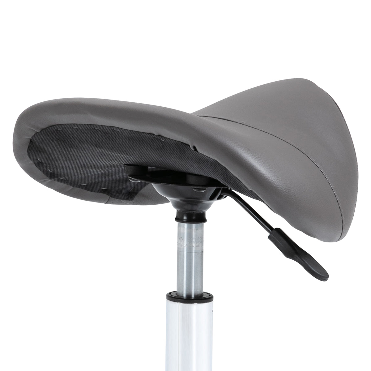 Tabouret à roulettes, tabouret de massage avec hauteur réglable 49-61 cm et selle ergonomique, chaise de travail à roulettes pivotant 360°, pour salon de massage tatouage clinique spa, gris-6