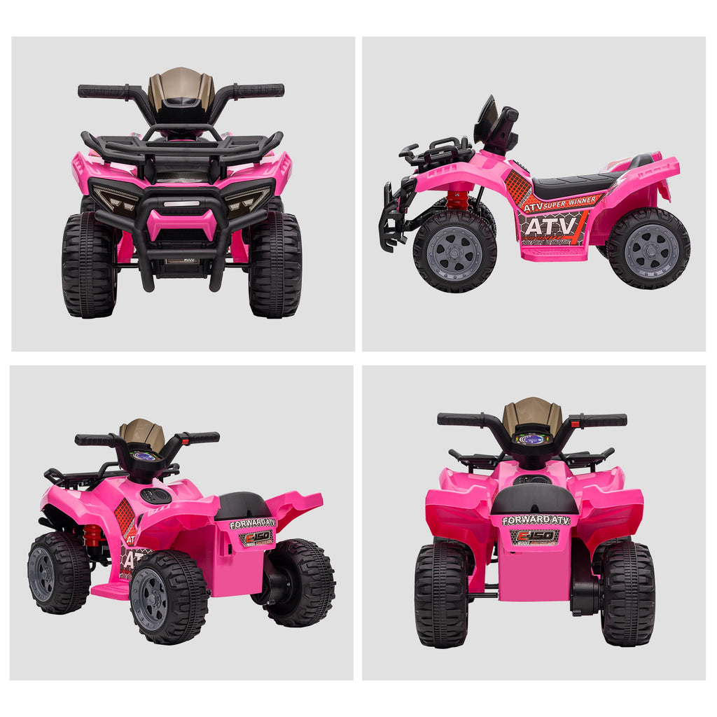 Quad buggy voiture électrique enfant quad électrique 18-36 mois 6 V 2 Km/h max. rose-7