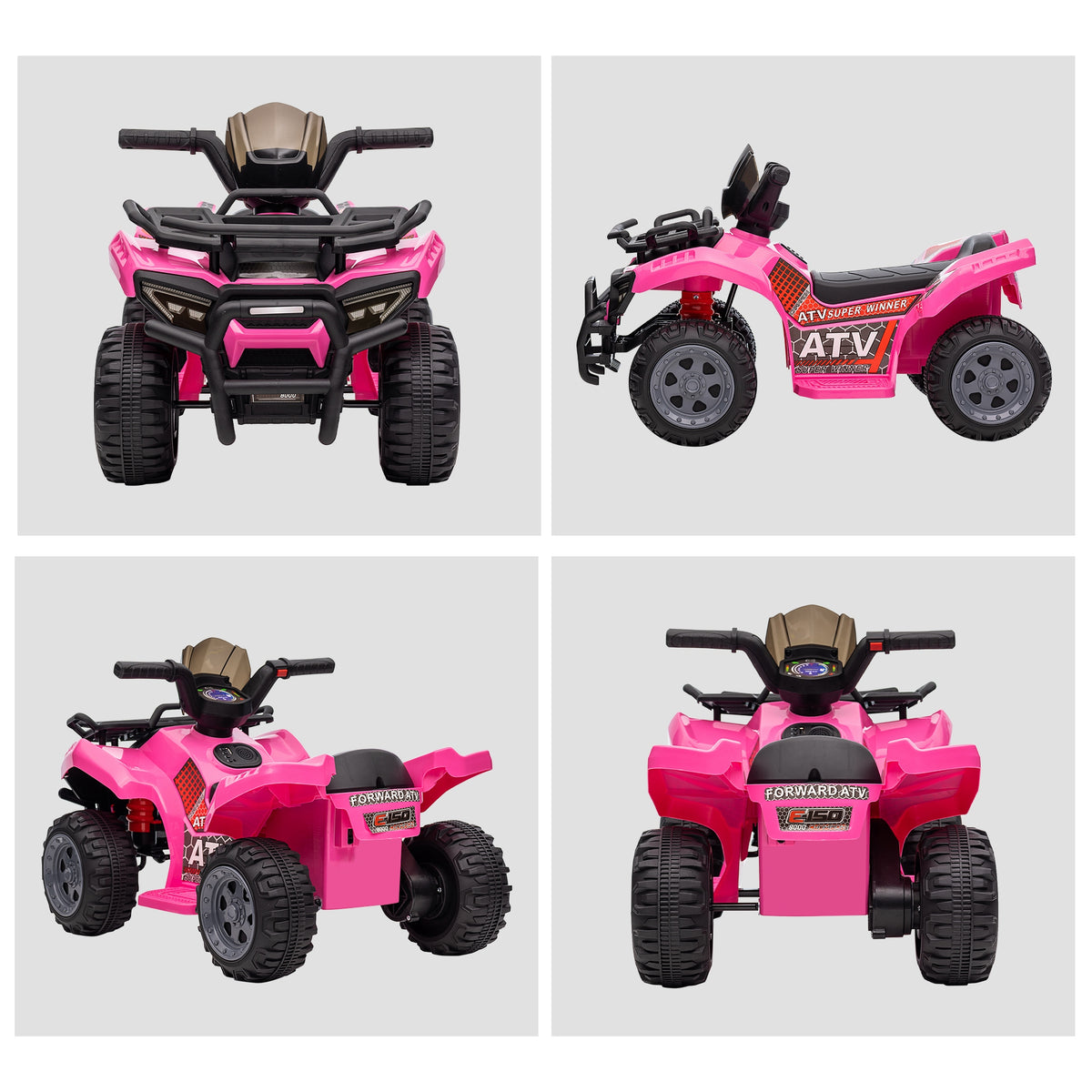 Quad buggy voiture électrique enfant quad électrique 18-36 mois 6 V 2 Km/h max. rose-7