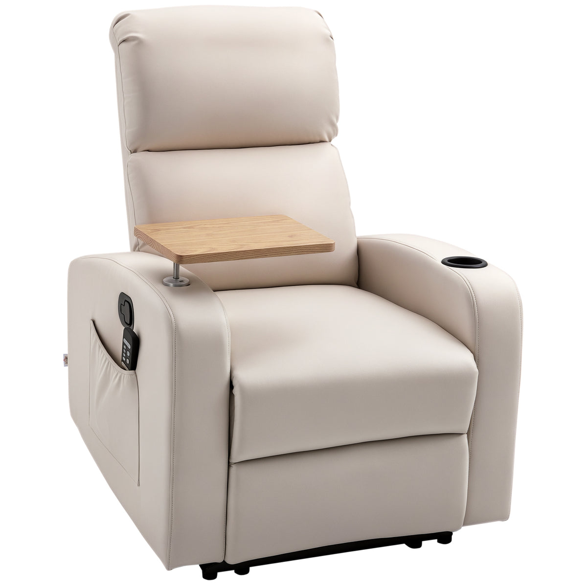 Fauteuil de relaxation fauteuil de massage inclinable avec Tablette, Poches latérales et Télécommande chaise TV-0
