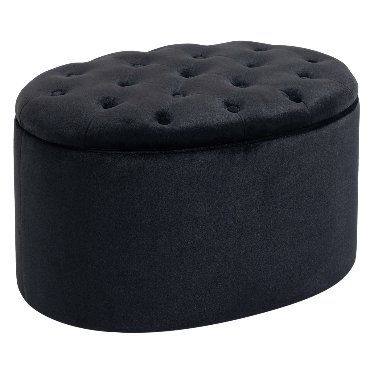 Banc de rangement rembourré avec espace de rangement pour couloir chambre salon 71 x 52 x 42 cm noir-0