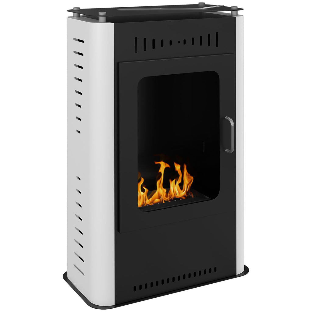 Cheminée poêle à éthanol avec réservoir 1,2L 3h de durée de combustion couverture 20 à 25 m² 50 x 27 x 82 cm noir-0