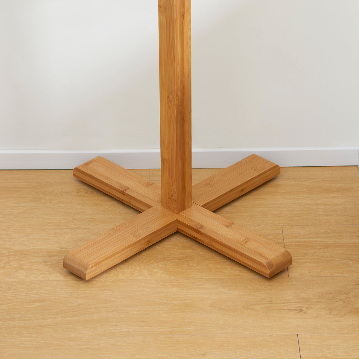 Portemanteau en bambou, portant à vêtements avec 8 patères, pour couloir, chambre, buanderie, bois naturel-7