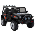 Voiture électrique enfant 2 places 12,8 V, 2 moteurs, batterie lithium, télécommande parentale, noir-0