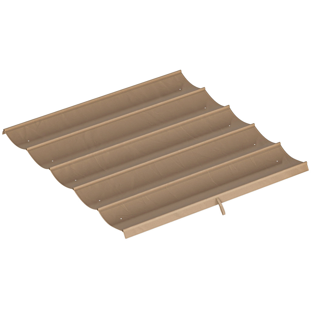 Toile de Toit pour Pergola Tonnelle Rétractable de 3 x 3 m - Toile Uniquement 250 x 255 cm, Ecru-0