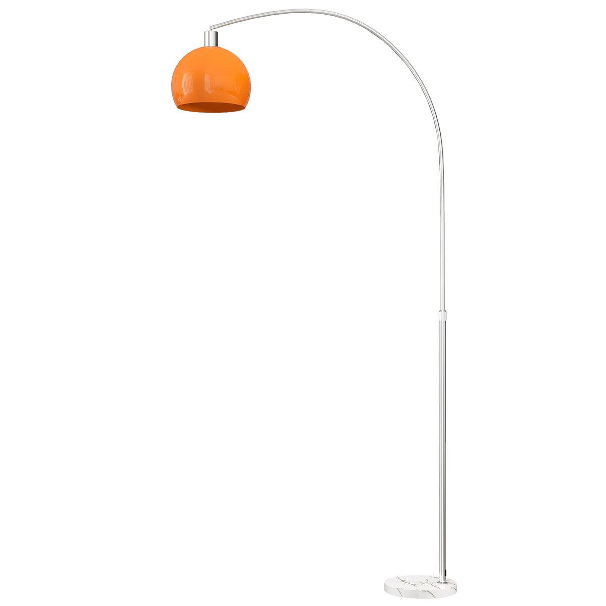 Lampadaire sur pied salon, lampe sur pied, abat-jour minimaliste à haut mât et interrupteur à pied, 26x90x180cm, orange-0