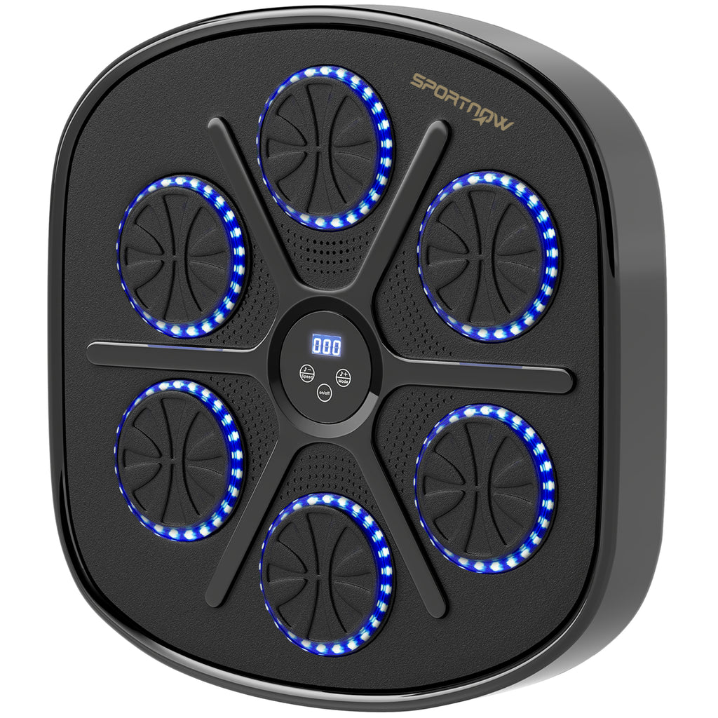 Machine de boxe musicale boxe mural musique avec 9 vitesses et modes Bluetooth gants de boxe 41,8 x 44,6 x 7,5 cm noir-0