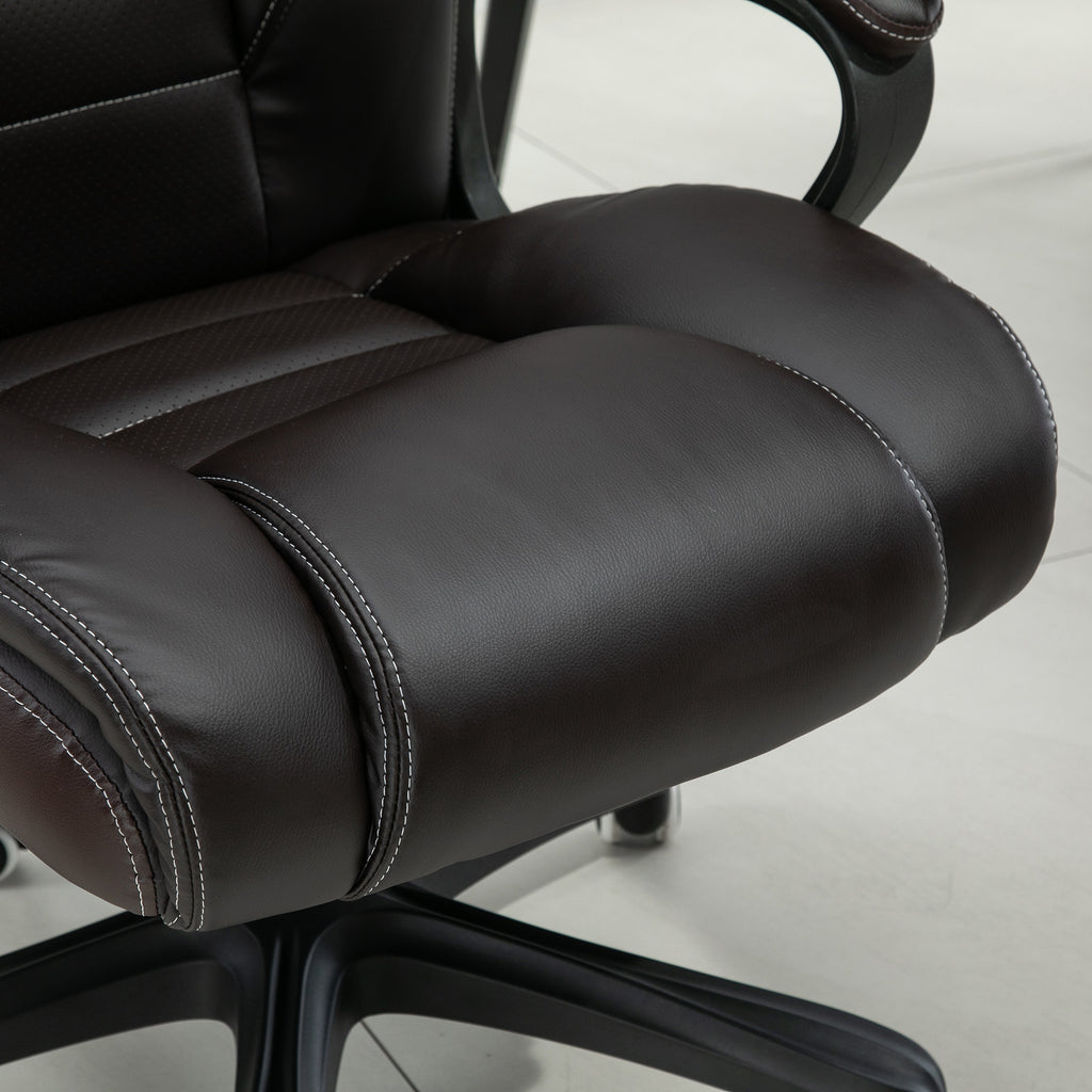 Fauteuil de bureau massant  fauteuil bureau ergonomique grand confort hauteur réglable fonction dossier à bascule revêtement synthétique noir-9