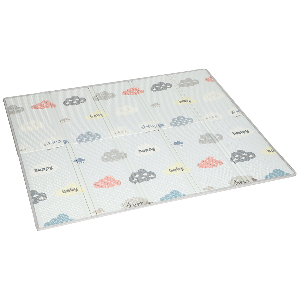 Tapis de jeu pour bébé pliable et réversible, tapis de sol en mousse épais, 200 x 180 x 1,5 cm, multicolore-0