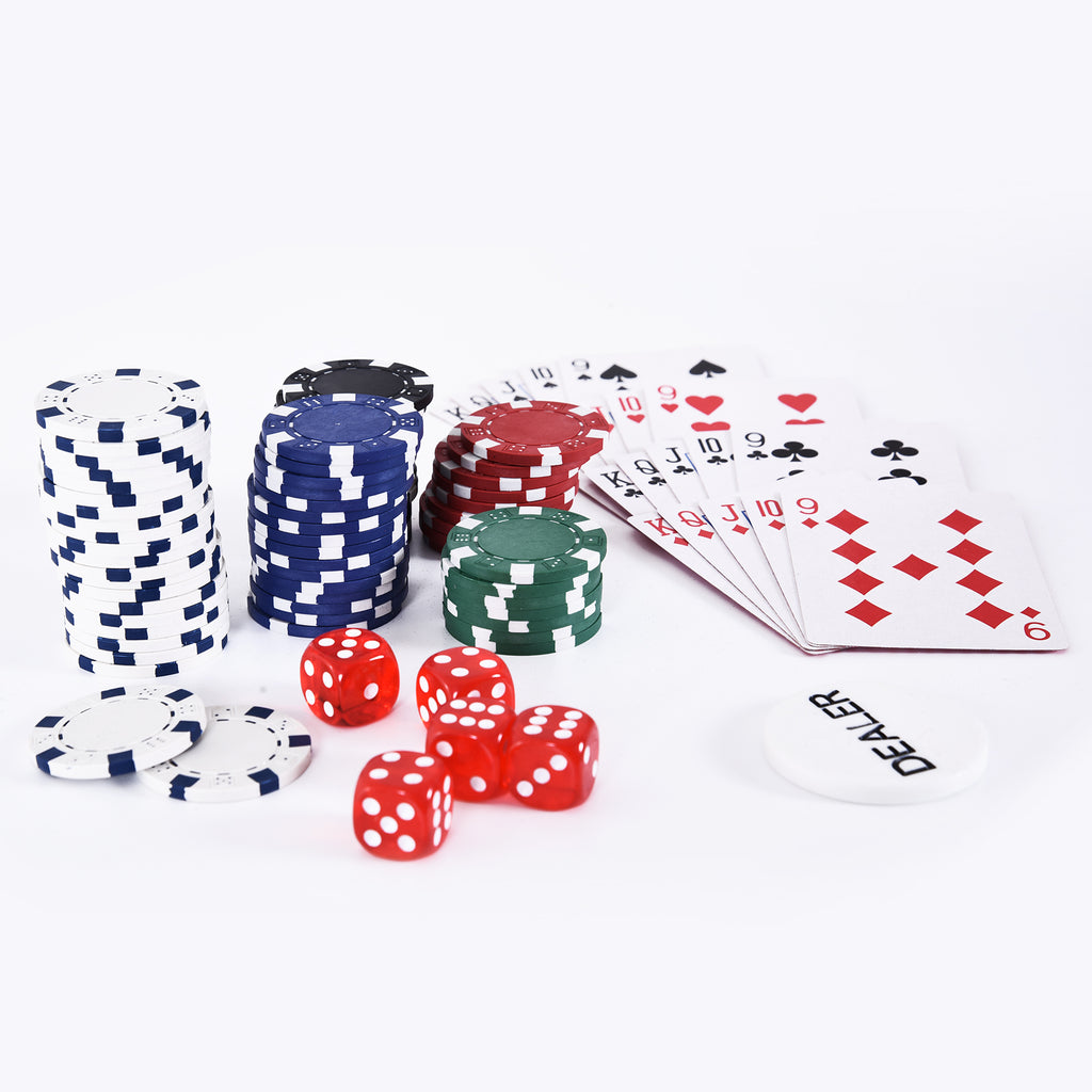 Mallette de Poker Coffret de Poker Complet avec 300 jetons 2 Jeux de Cartes + 2 clés Aluminium-7